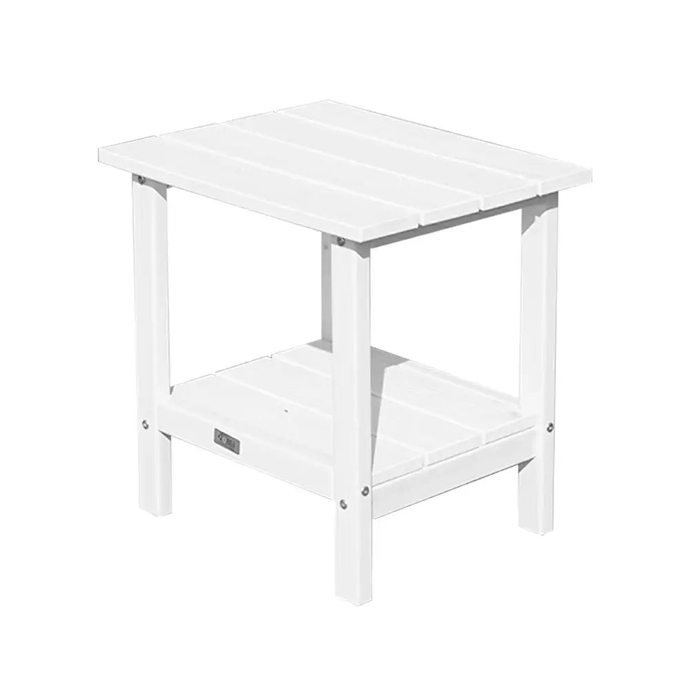 Domi Outdoor Living HDPE Side Table#color_white