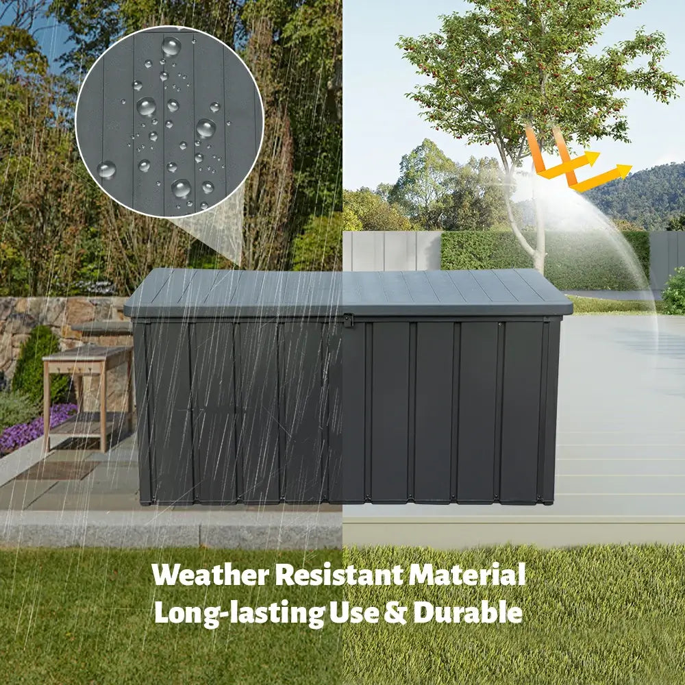 domi metal deck box with resin lid#capacity_120 gallons