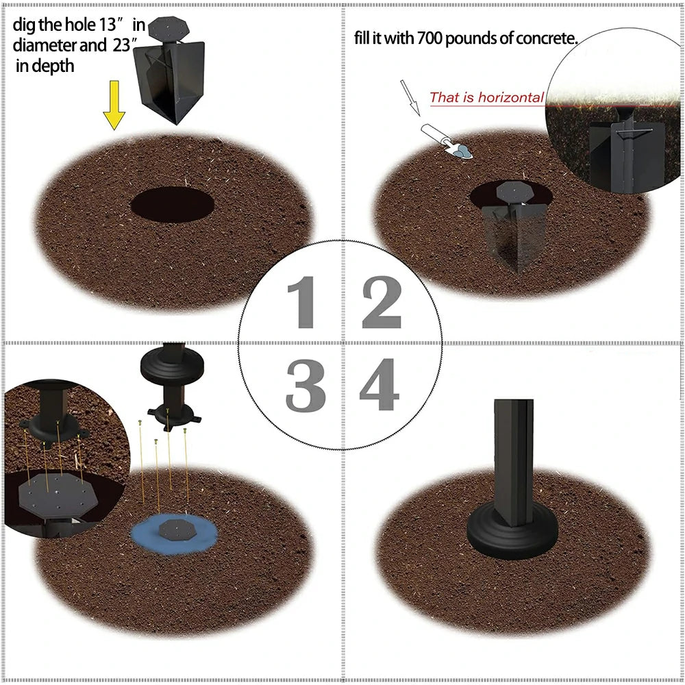 Cantilever Patio Umbrella Base In-Ground