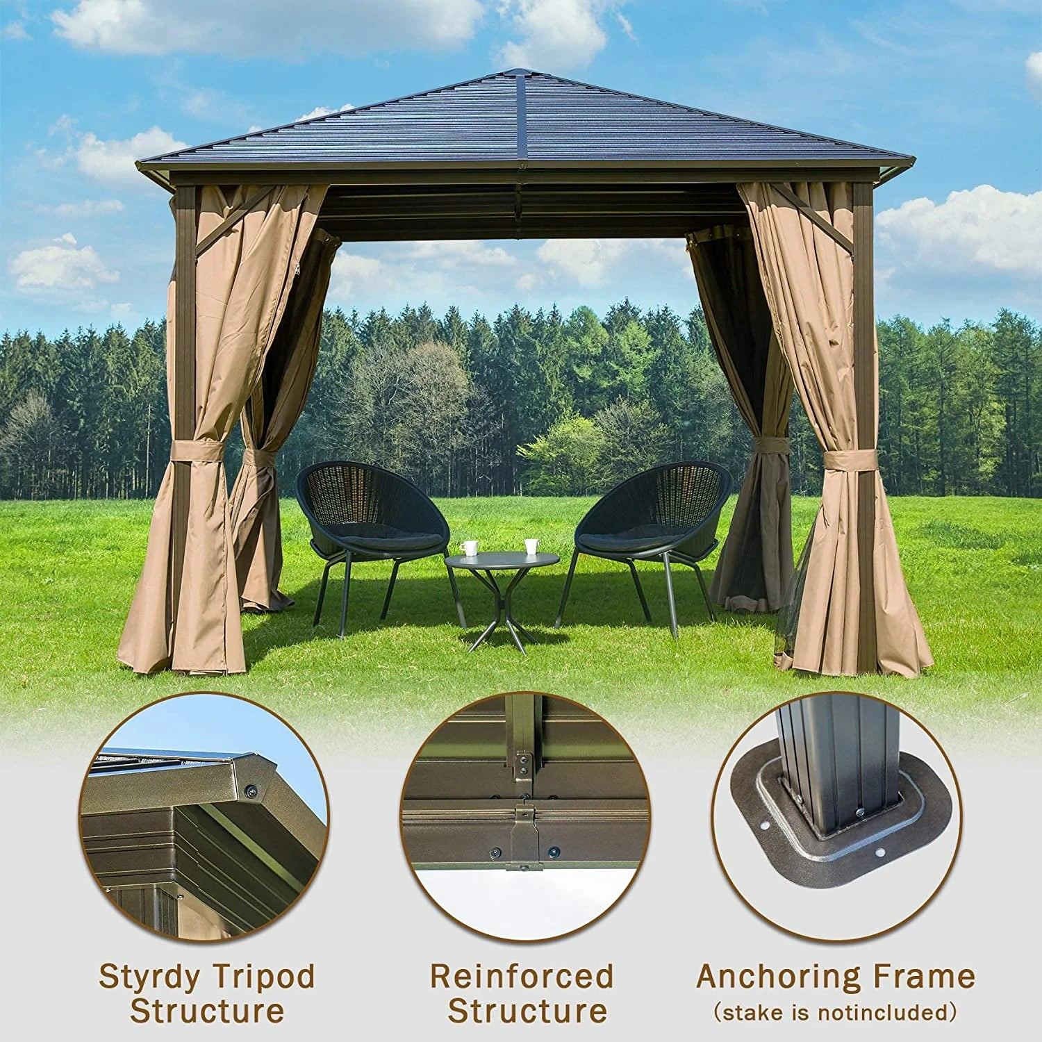 Gardenline gazebo 10x10 deals