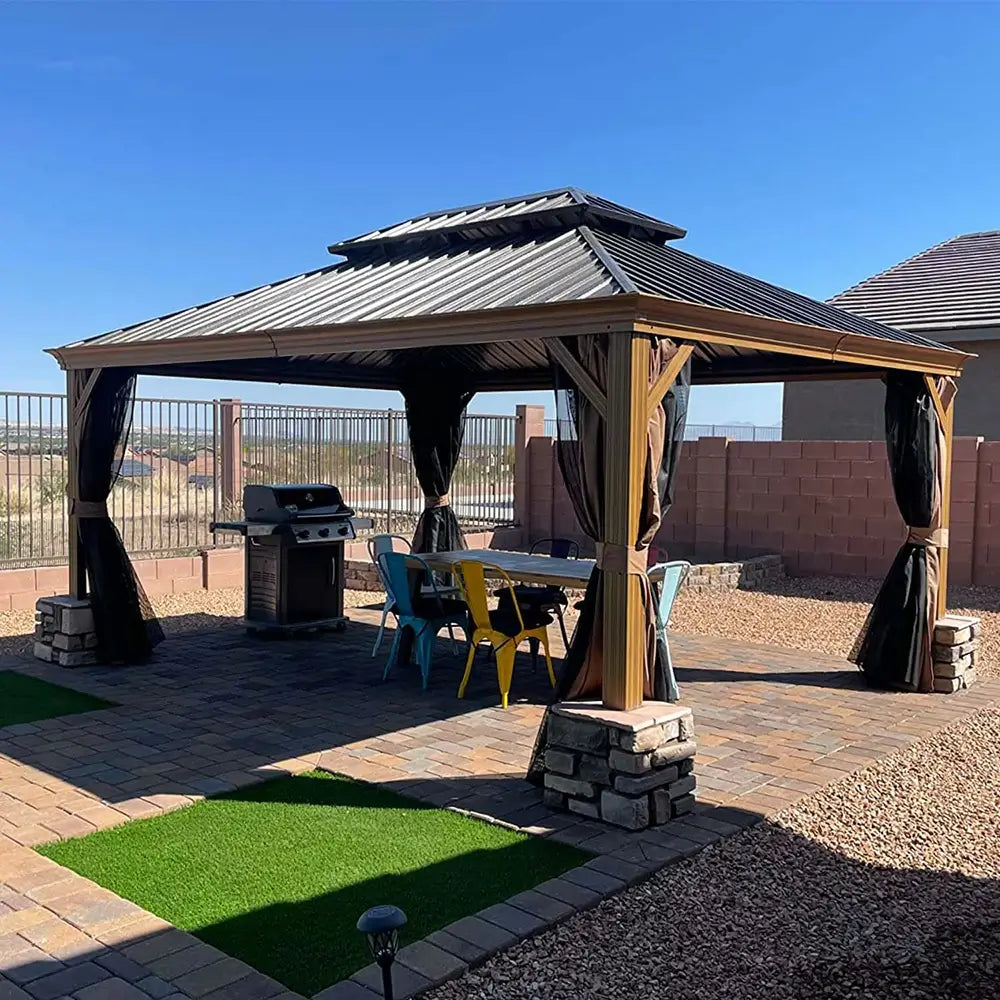 Domi Outdoor Living Hardtop Gazebo#size_12'x16'