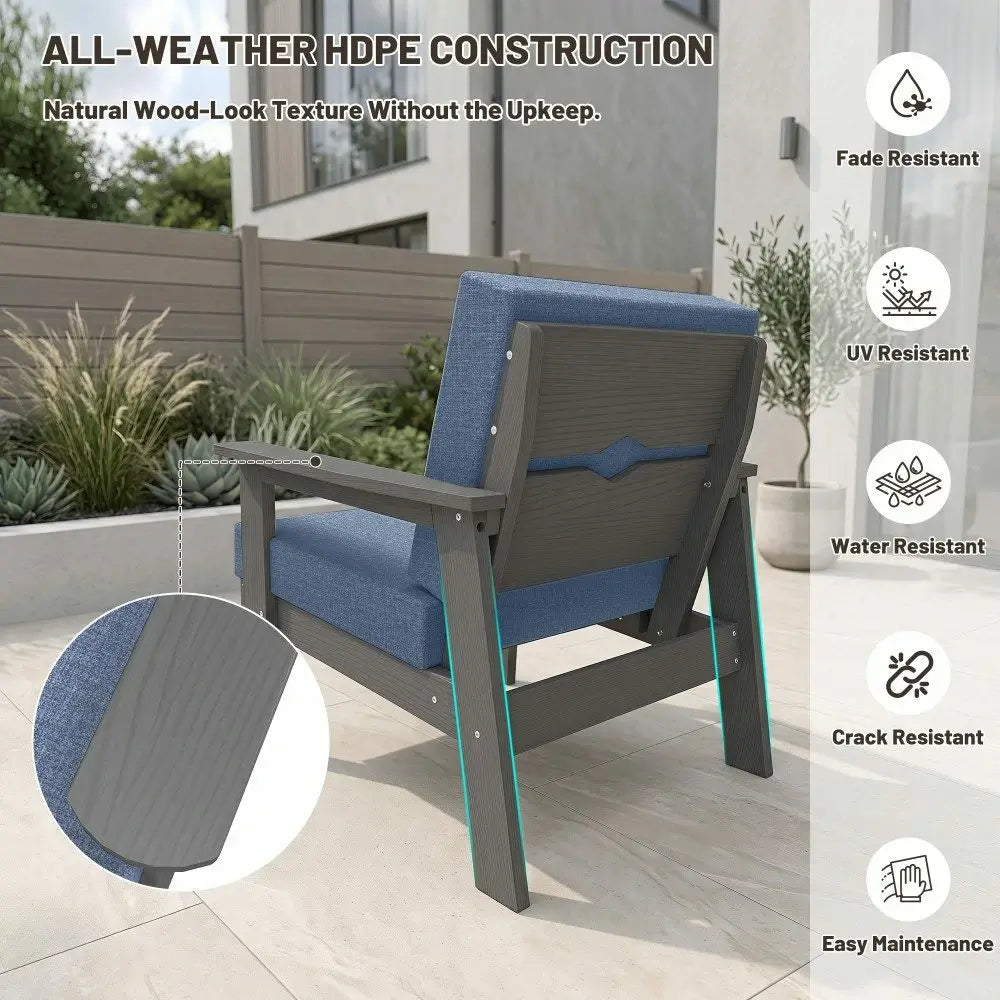 domi HDPE outdoor sofa set of 4#Color_blue
