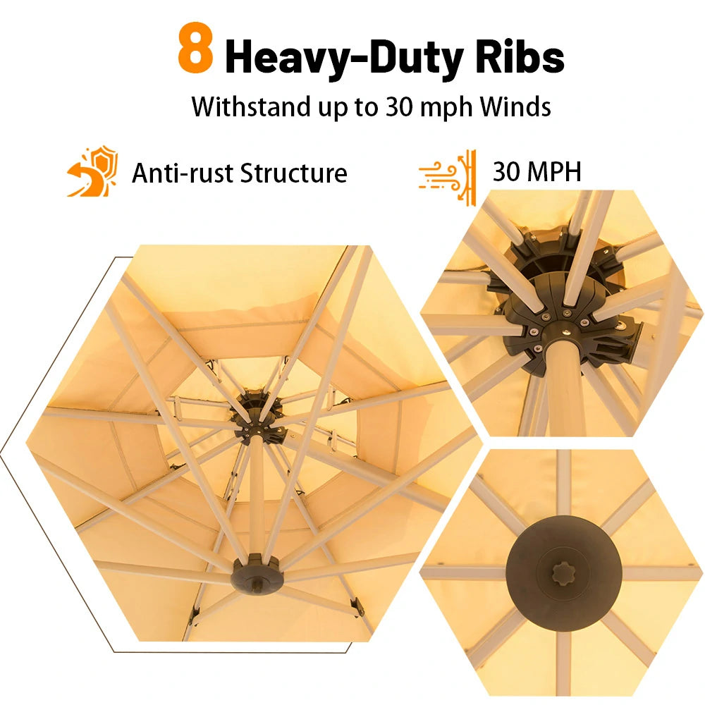 domi patio umbrella #color_Beige