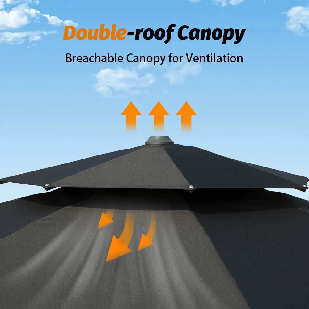 domi patio umbrella #color_Black