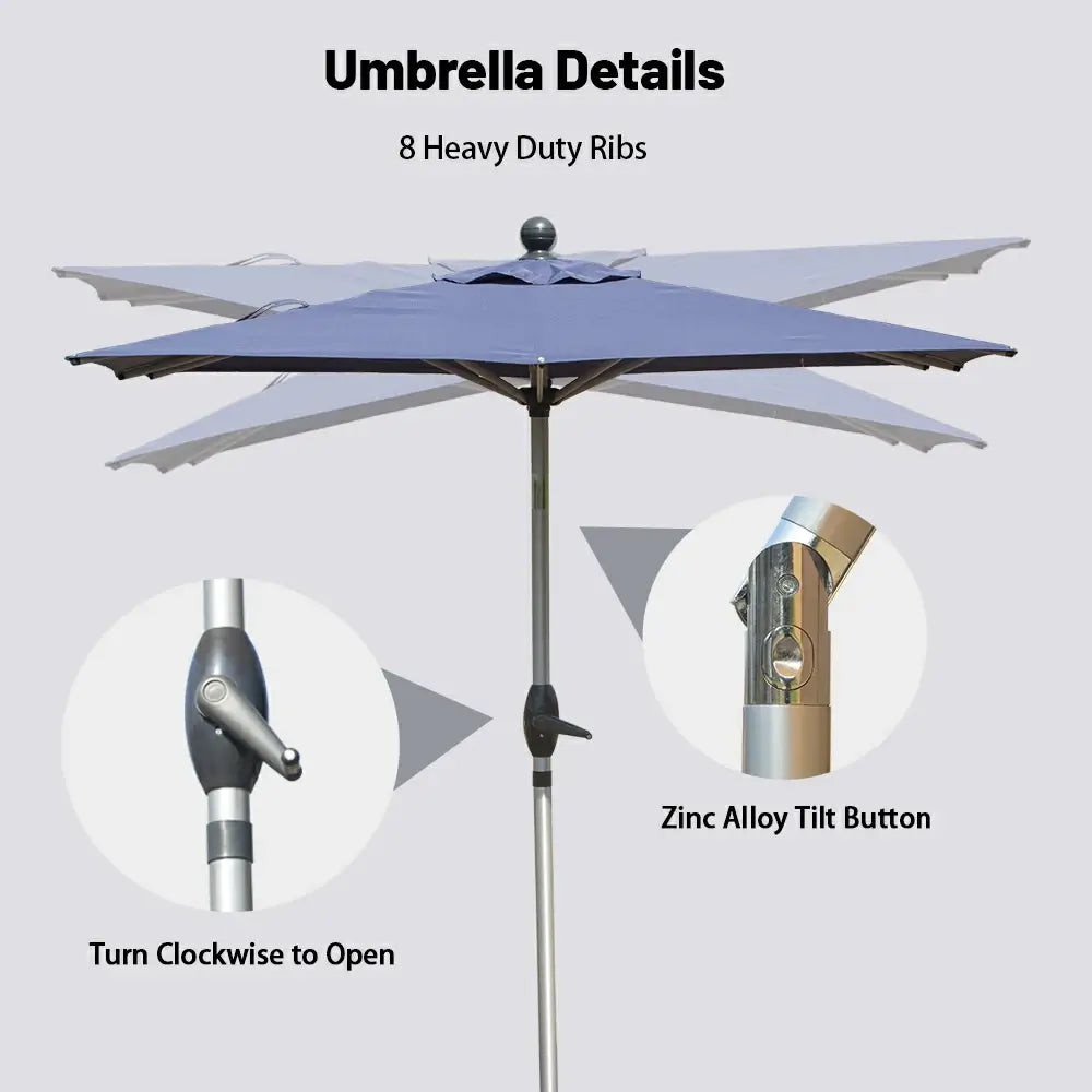 domi market umbrella rectangle #color_navy blue