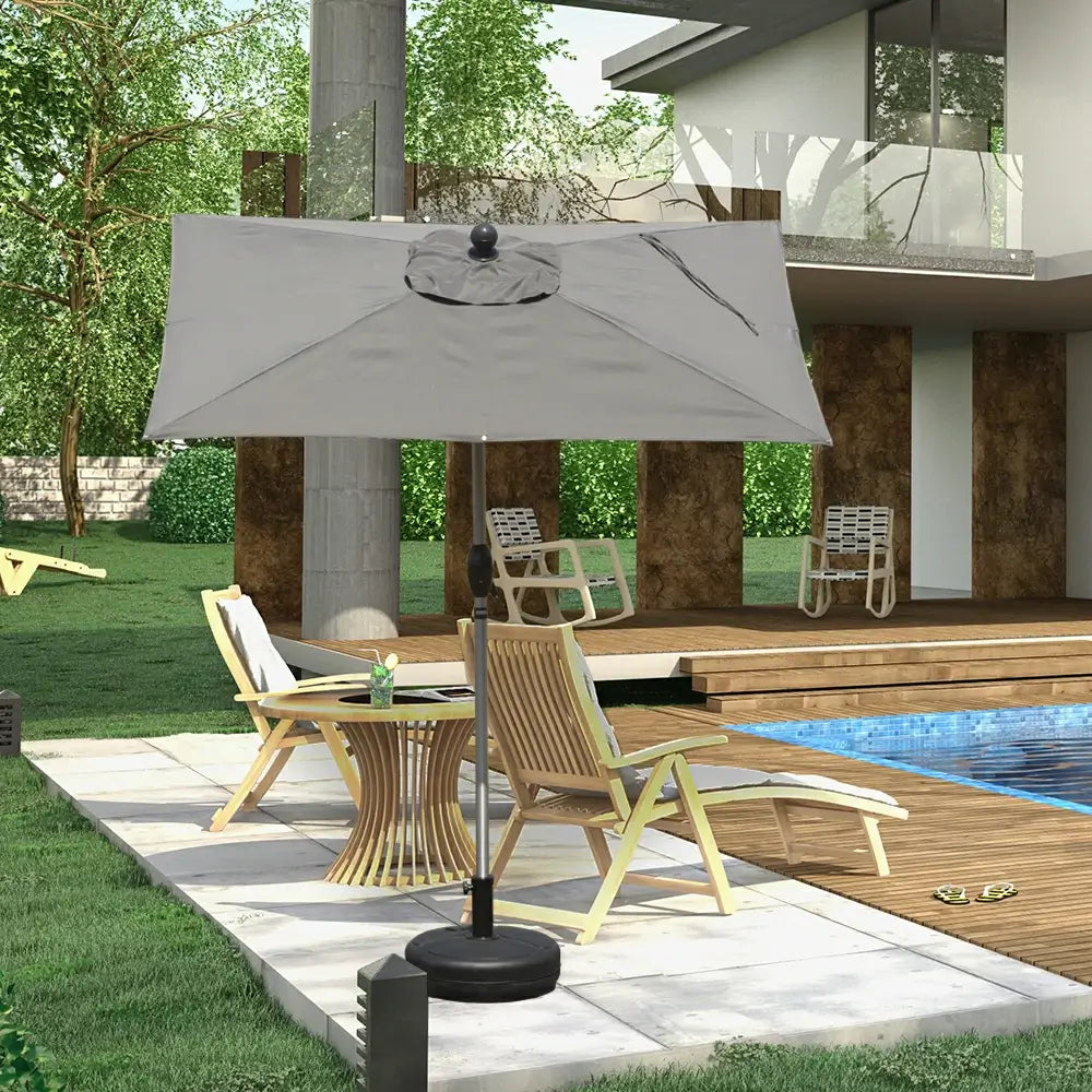 domi market umbrella rectangle #color_gray