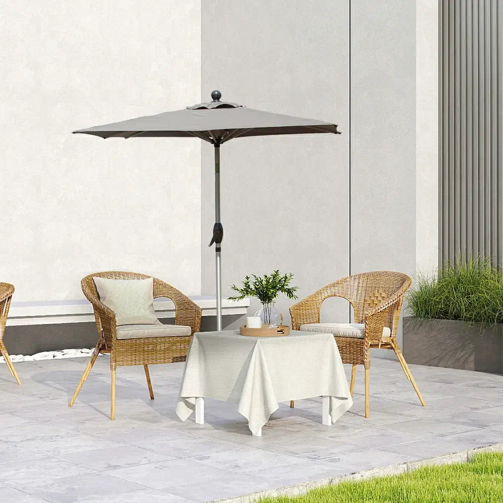 domi market umbrella rectangle #color_gray