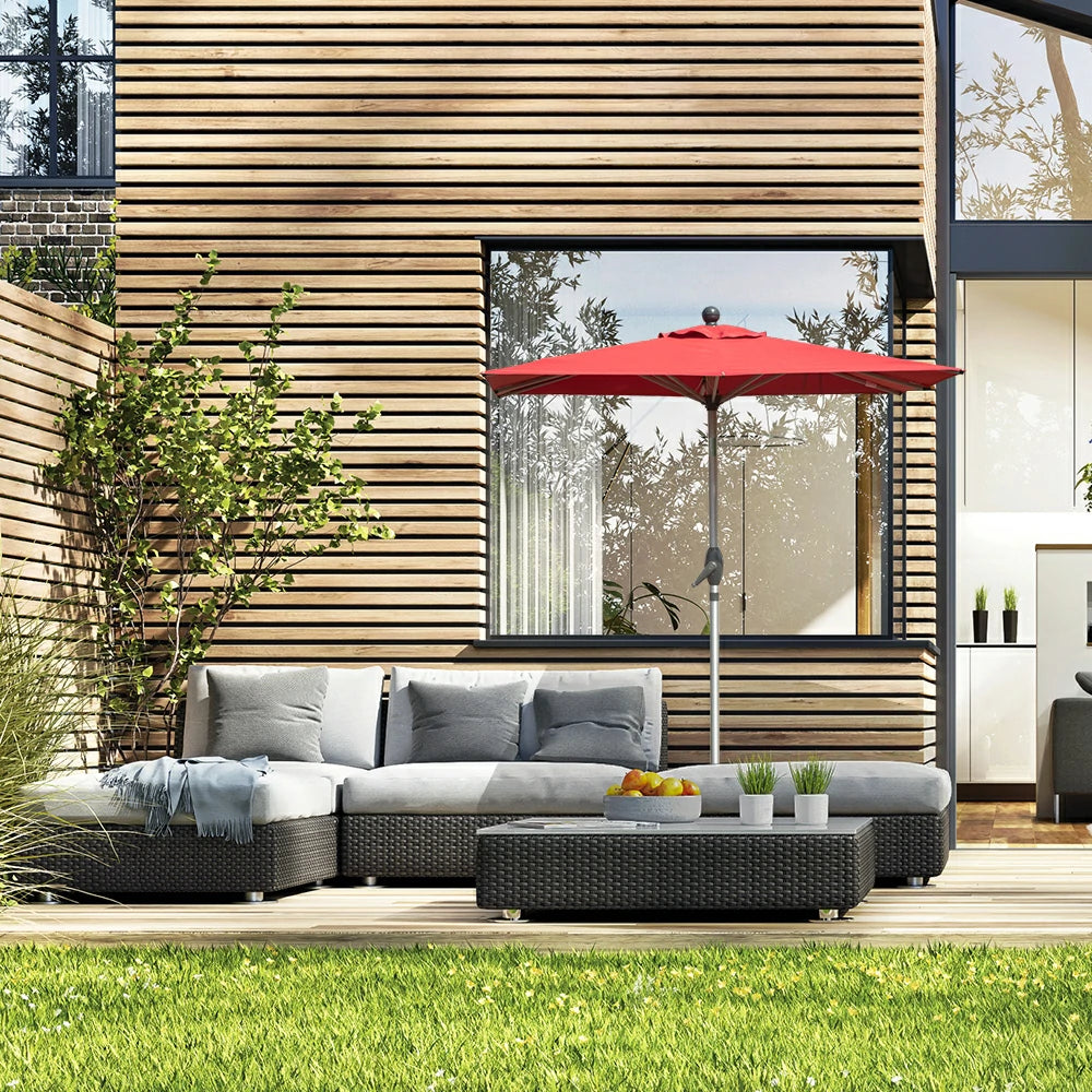 domi market umbrella rectangle #color_brick red
