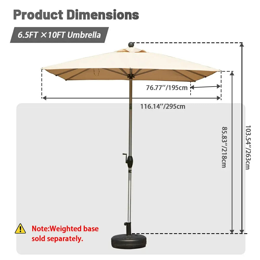 domi market umbrella rectangle #color_beige