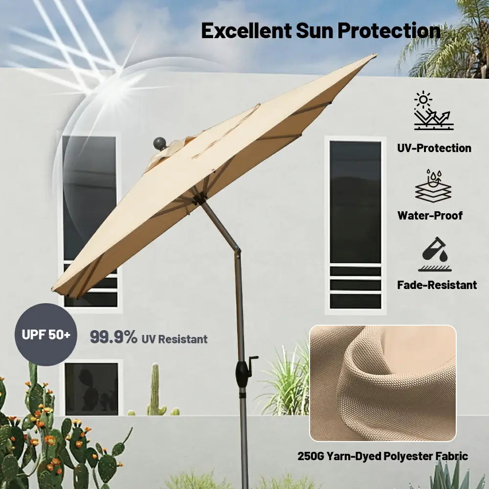 domi market umbrella rectangle #color_beige