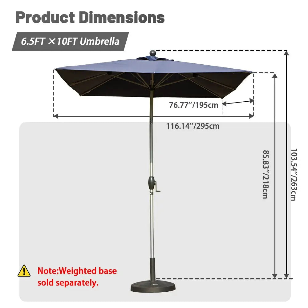 domi market umbrella rectangle #color_navy blue
