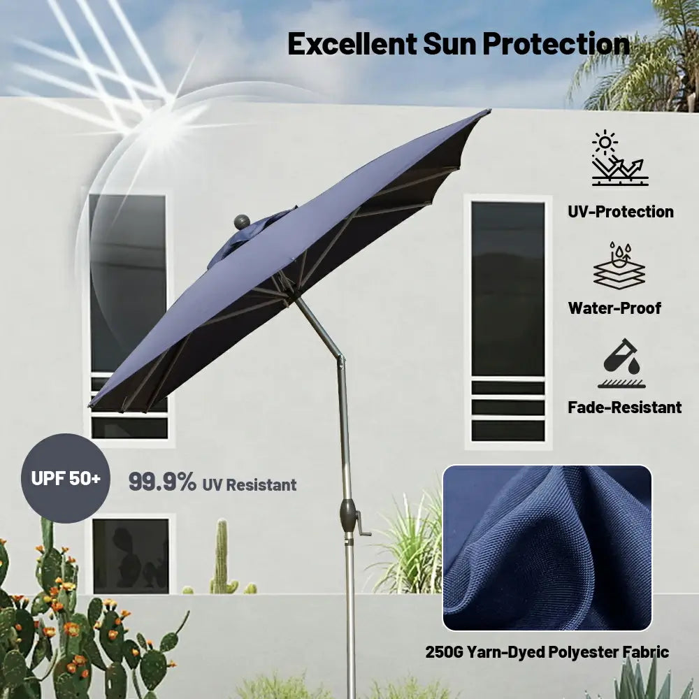 domi market umbrella rectangle #color_navy blue