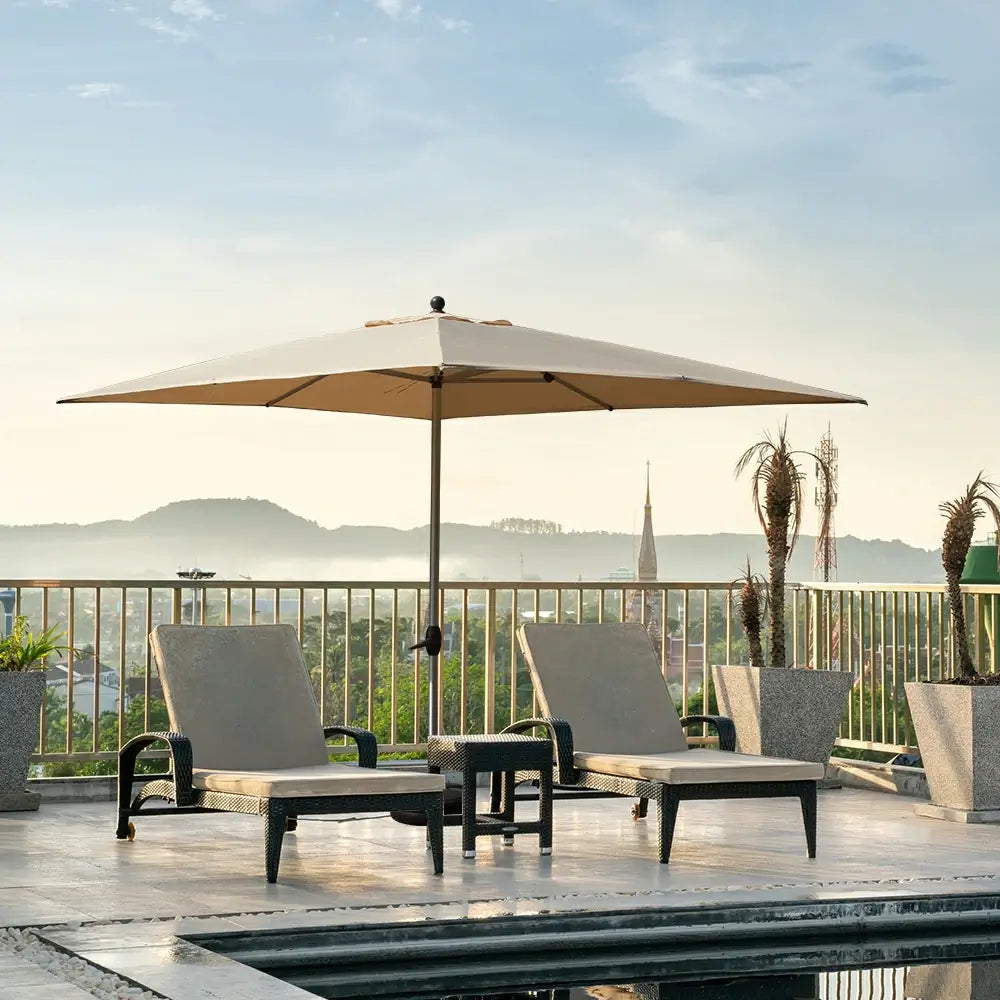 domi market umbrella rectangle #color_beige