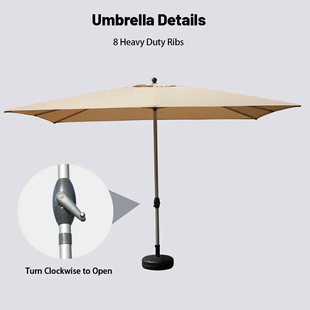 domi market umbrella rectangle #color_beige