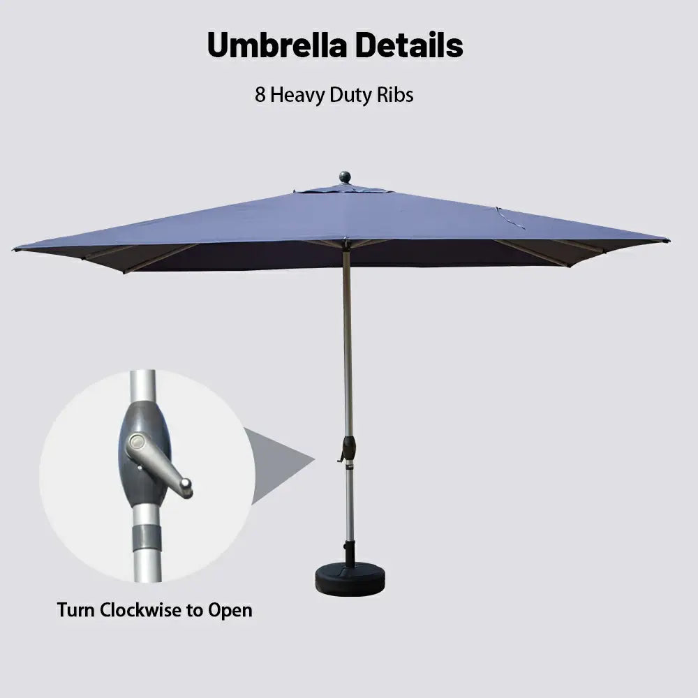 domi market umbrella rectangle #color_navy blue