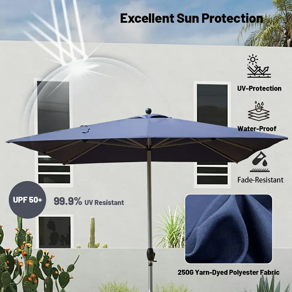 domi market umbrella rectangle #color_navy blue