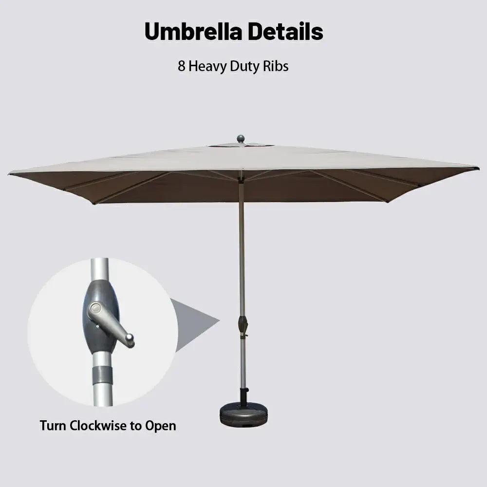 domi market umbrella rectangle #color_gray