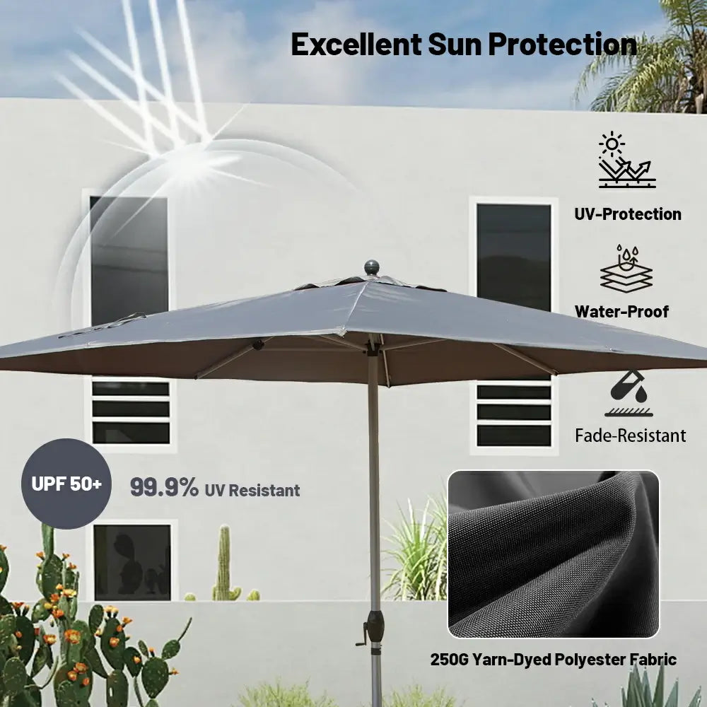 domi market umbrella rectangle #color_gray