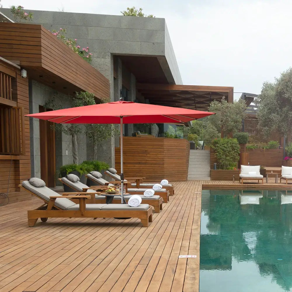 domi market umbrella rectangle #color_brick red