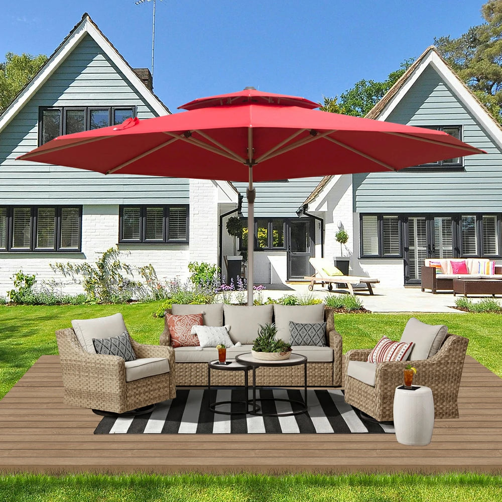 domi patio umbrella #color_Red