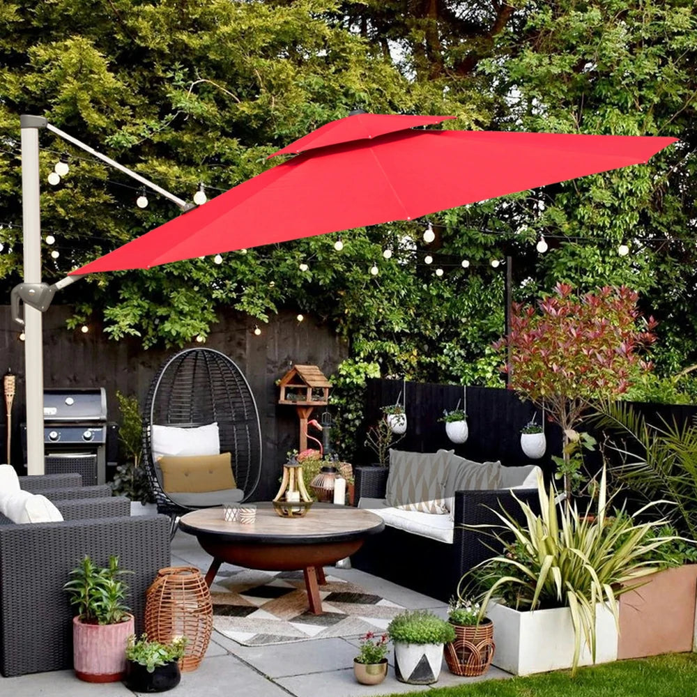 domi patio umbrella #color_Red