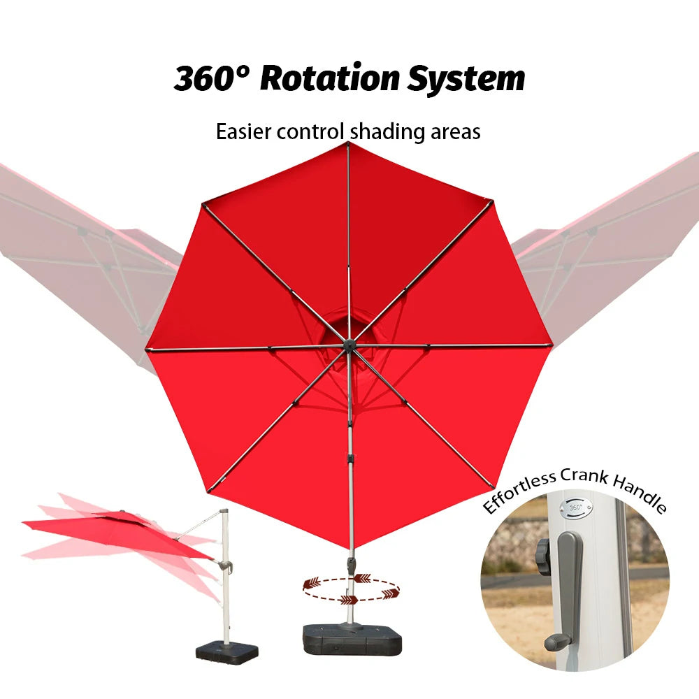 domi patio umbrella #color_Red