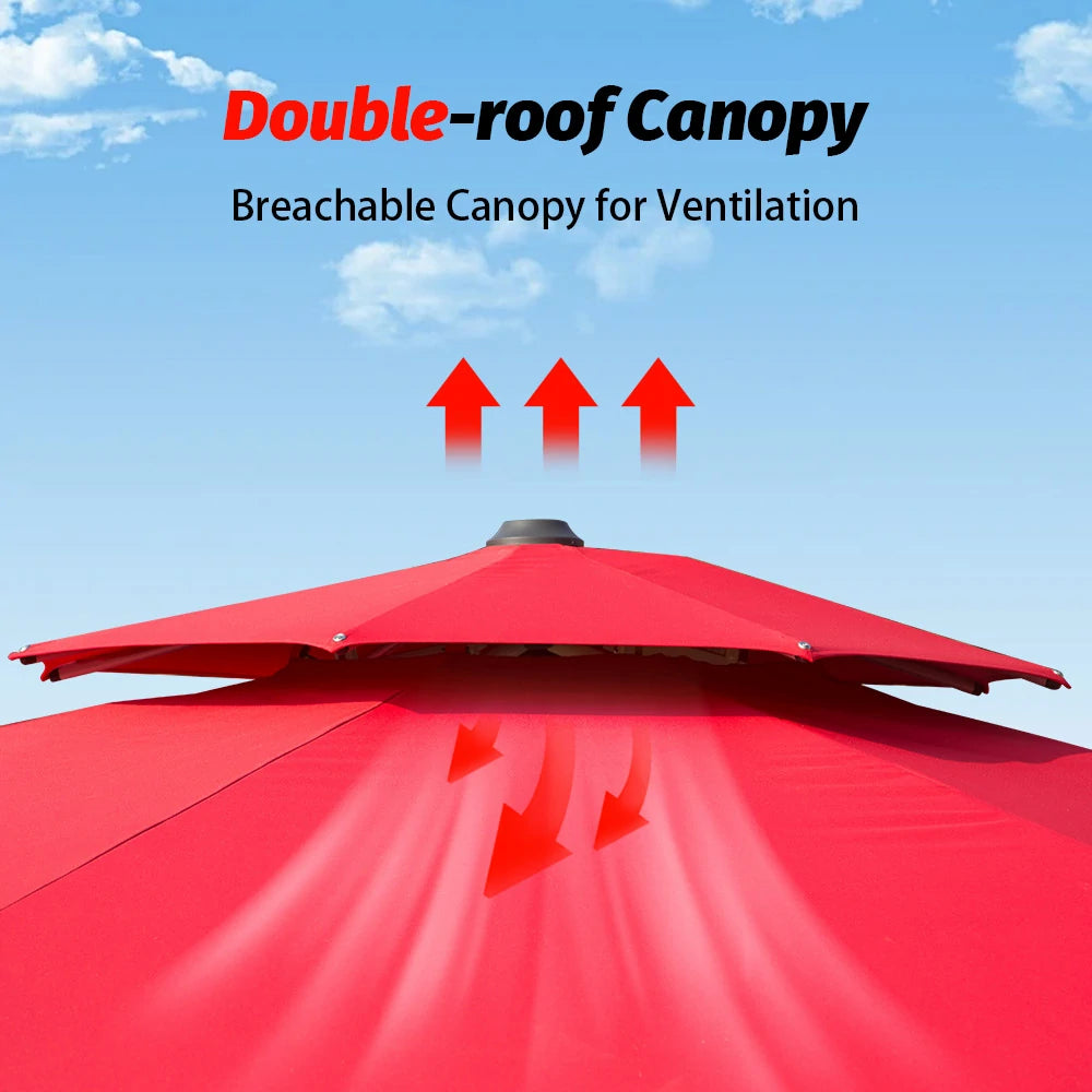 domi patio umbrella #color_Red