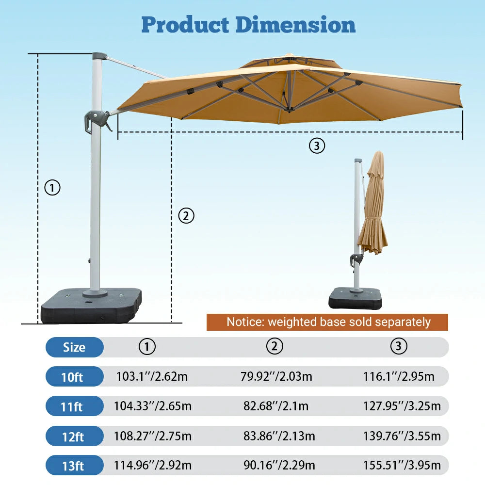 domi patio umbrella #color_Beige