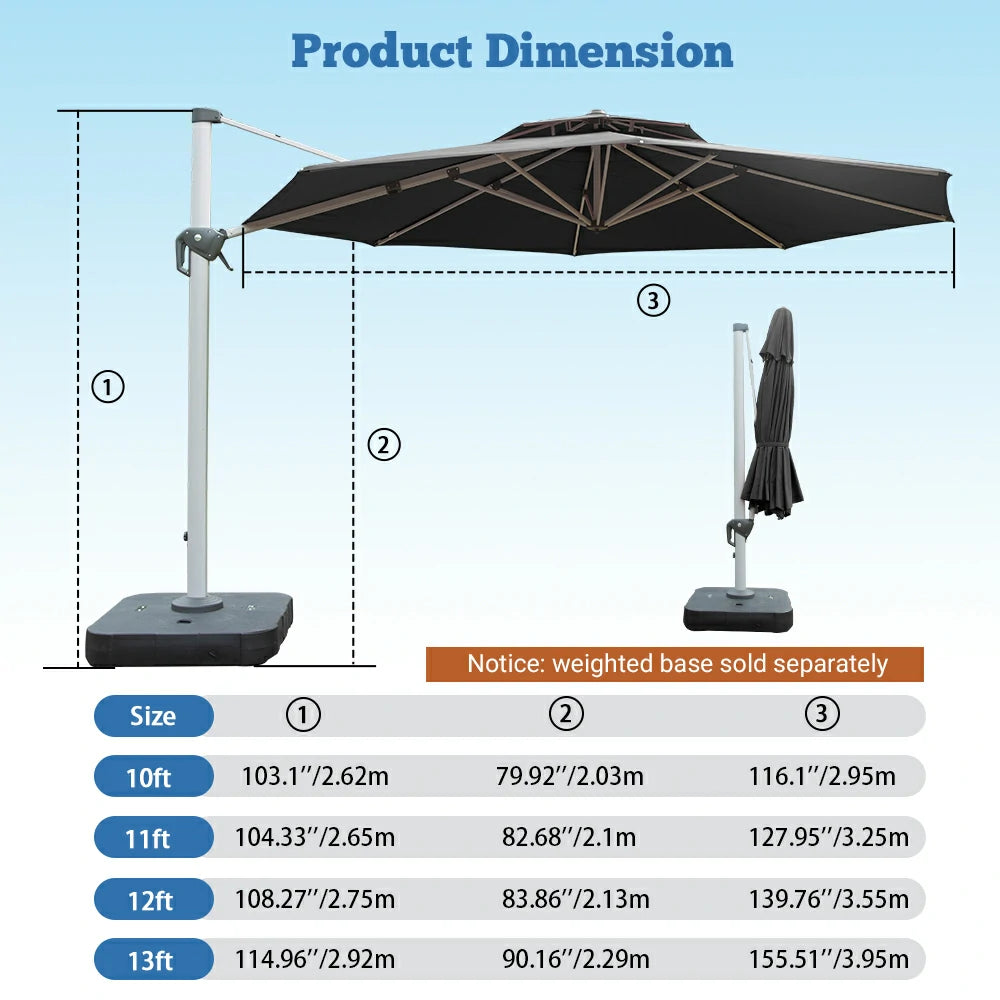 domi patio umbrella #color_Black