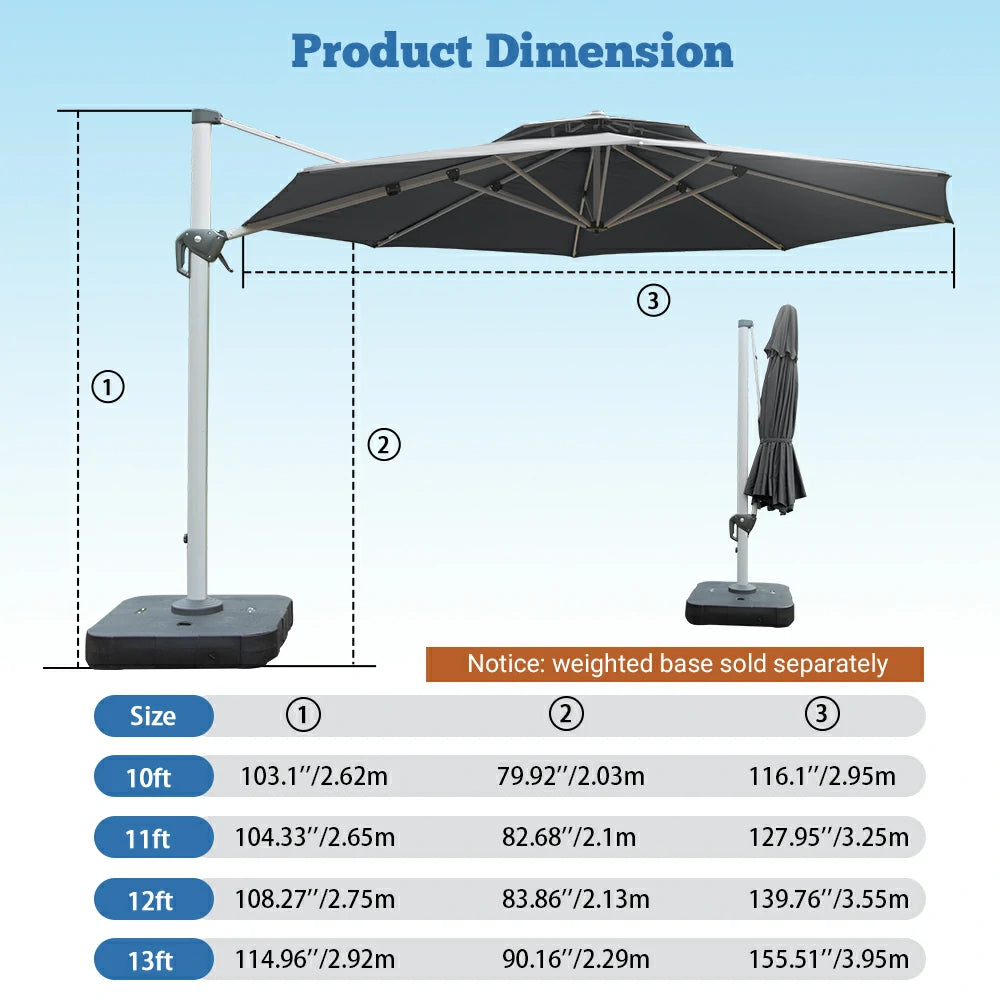 domi patio umbrella #color_Dark Gray