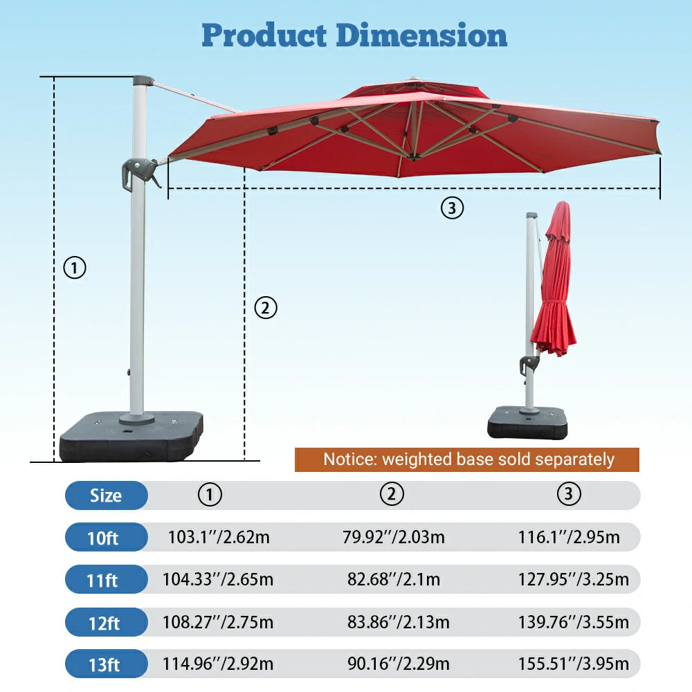 domi patio umbrella #color_Red