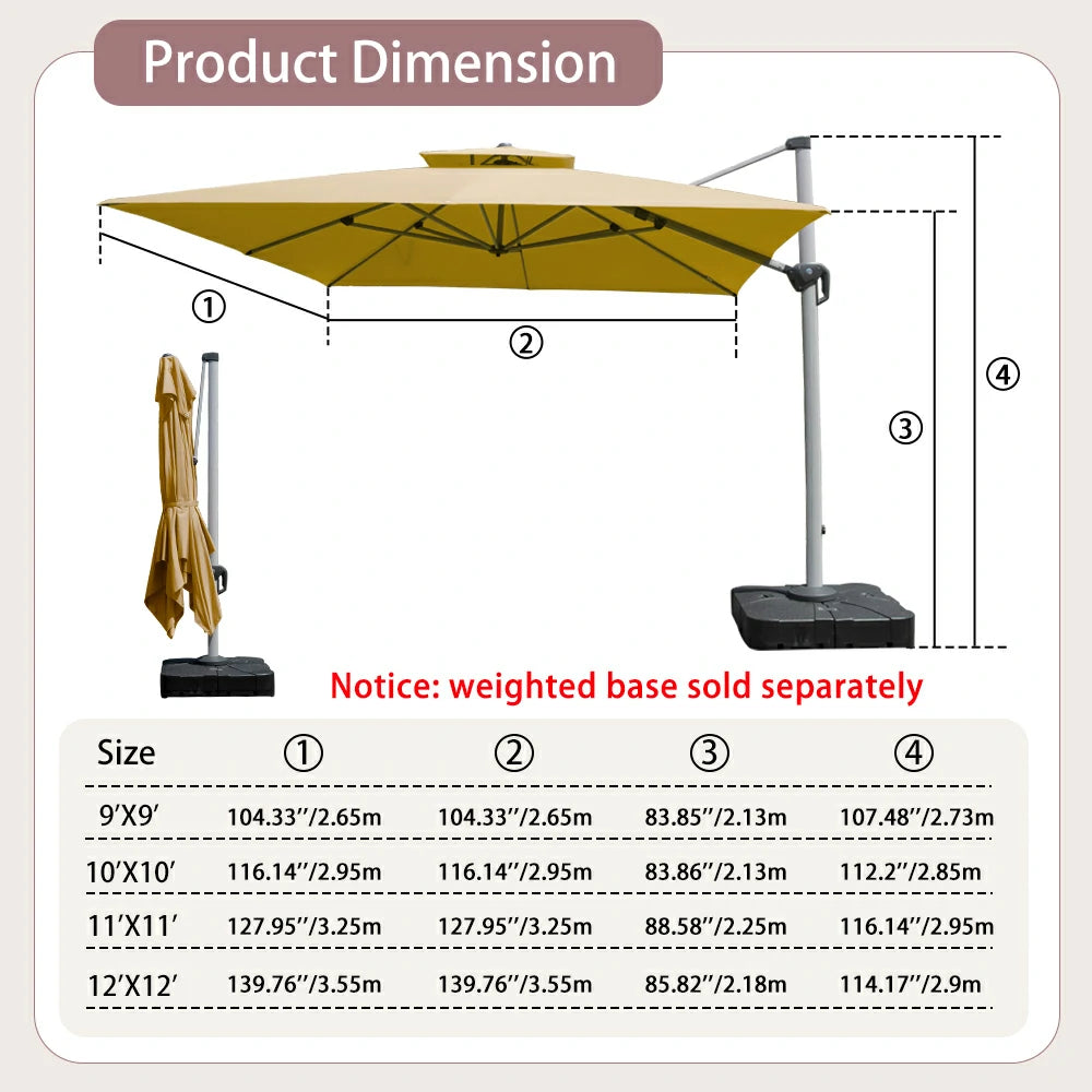 domi patio umbrella square#color_Beige