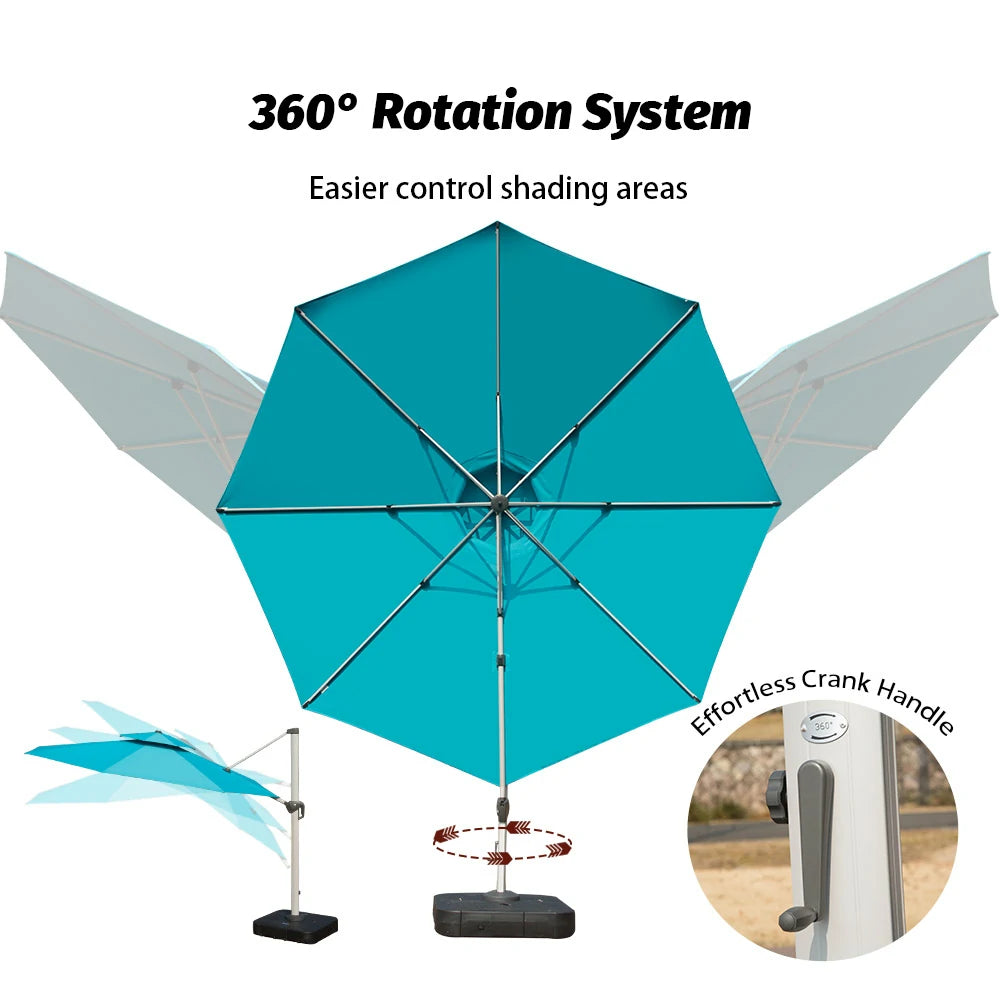domi patio umbrella #color_Turquoise Blue