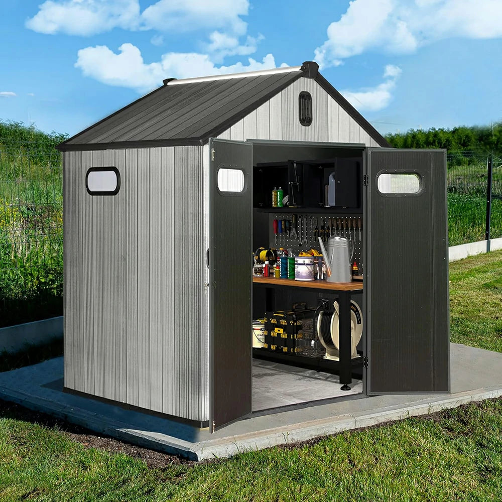 Domi Outdoor Living resin storage shed#size_6x6 FT