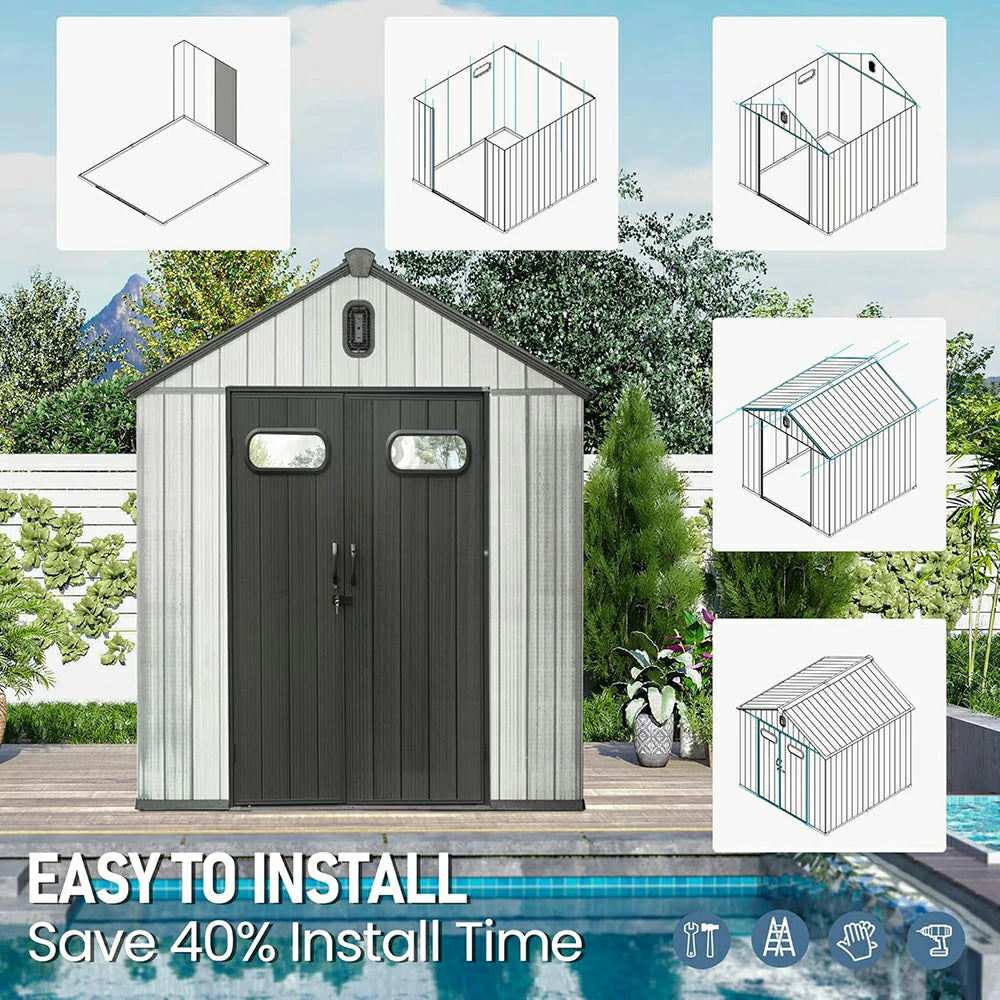 Domi Outdoor Living resin storage shed#size_6x6 FT