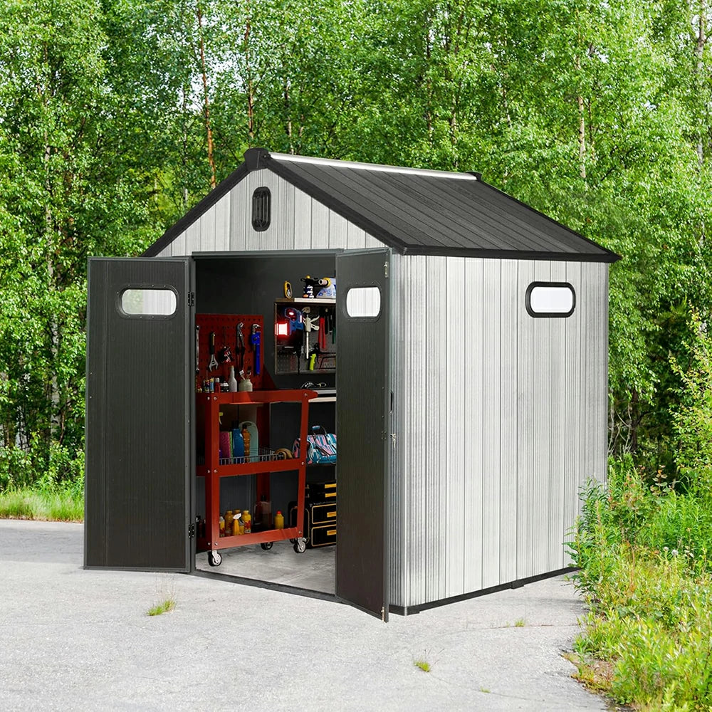 Domi Outdoor Living resin storage shed#size_6x8 FT