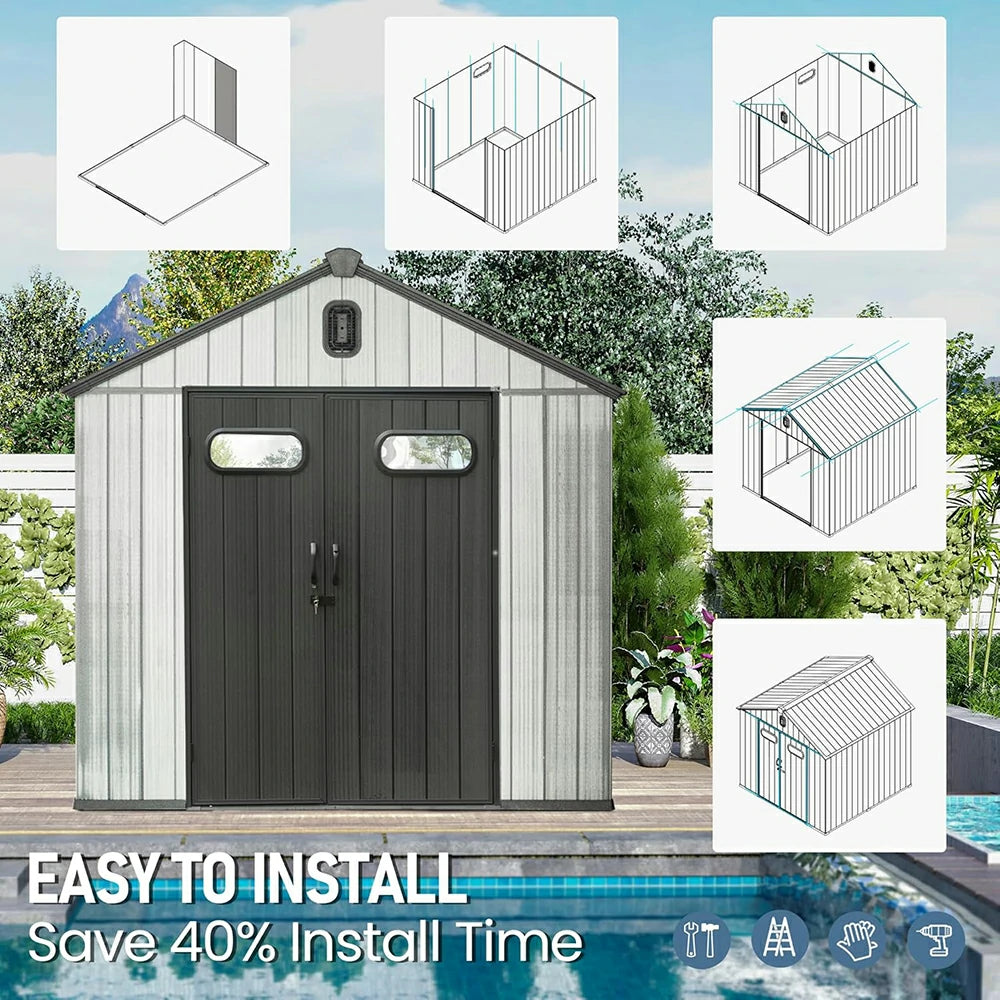 Domi Outdoor Living resin storage shed#size_8x10 FT