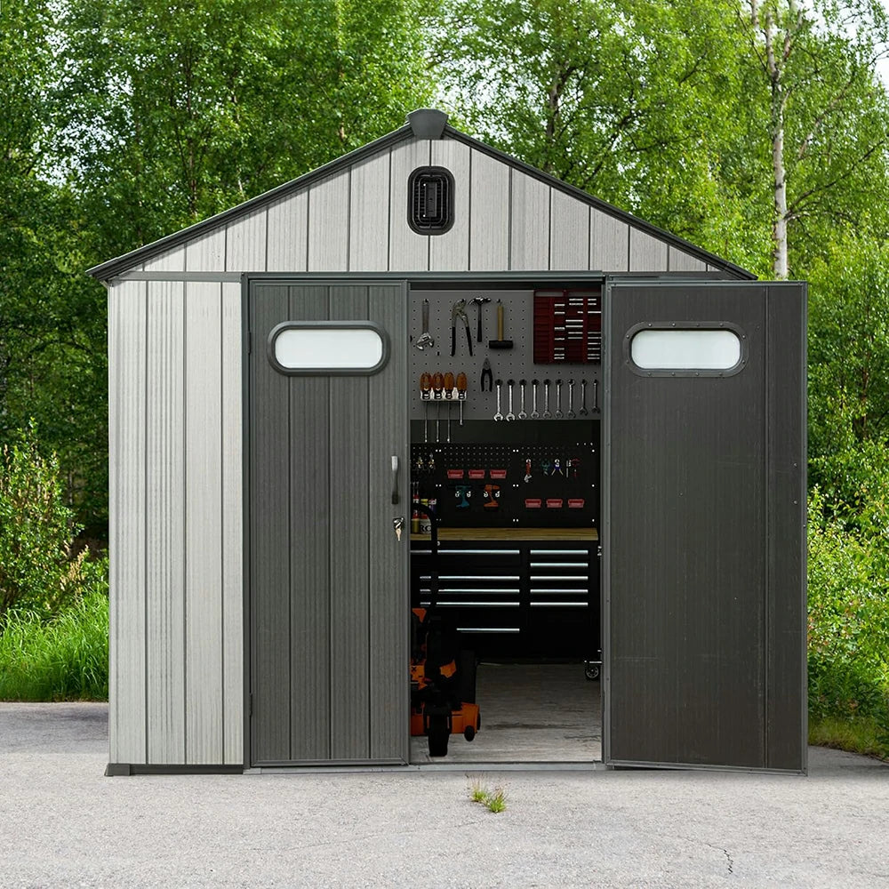 Domi Outdoor Living resin storage shed#size_8x12 FT