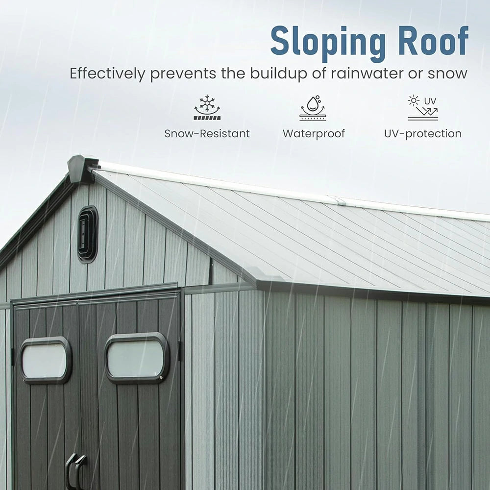 Domi Outdoor Living resin storage shed#size_8x12 FT