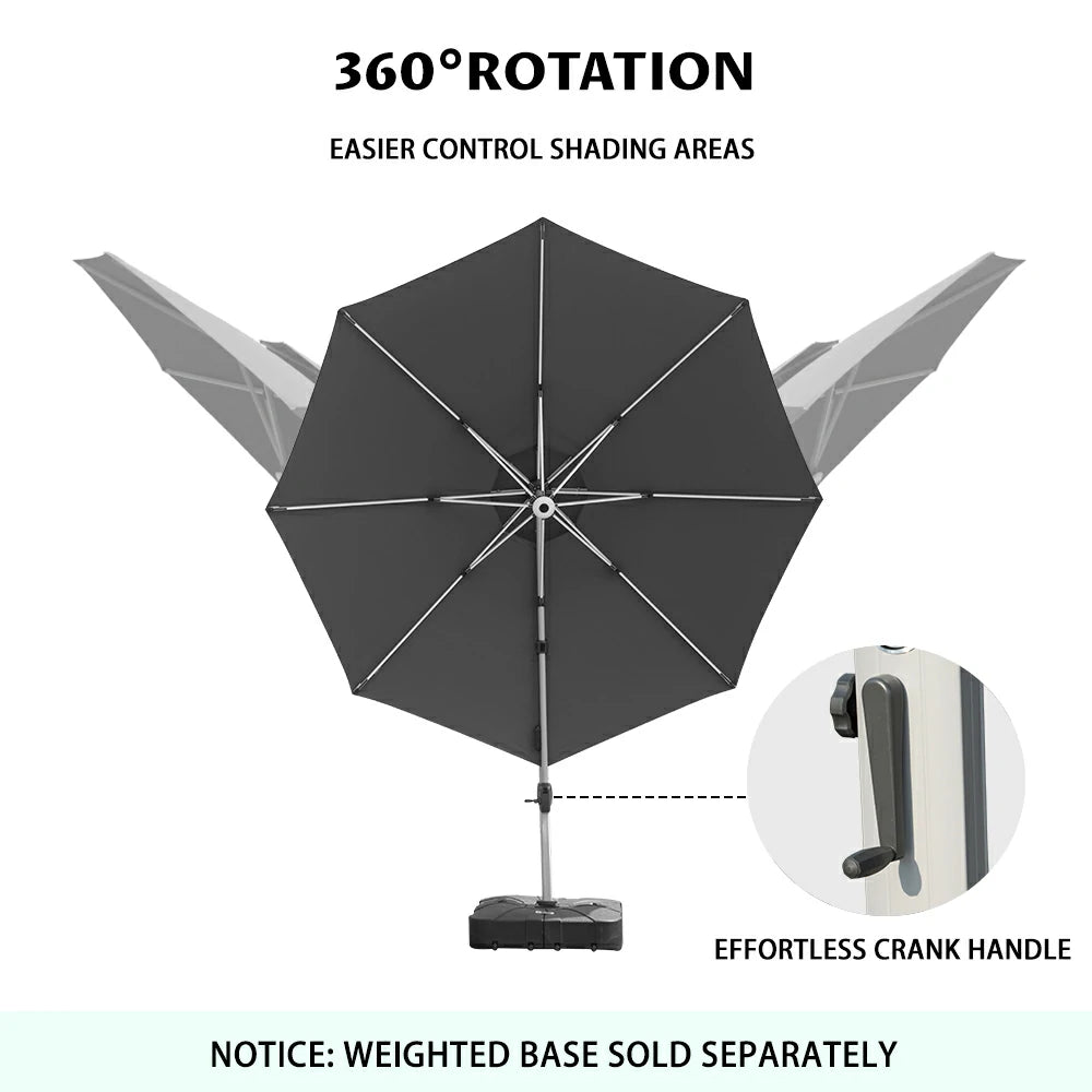 domi cantilever patio umbrella #color_Dark Gray