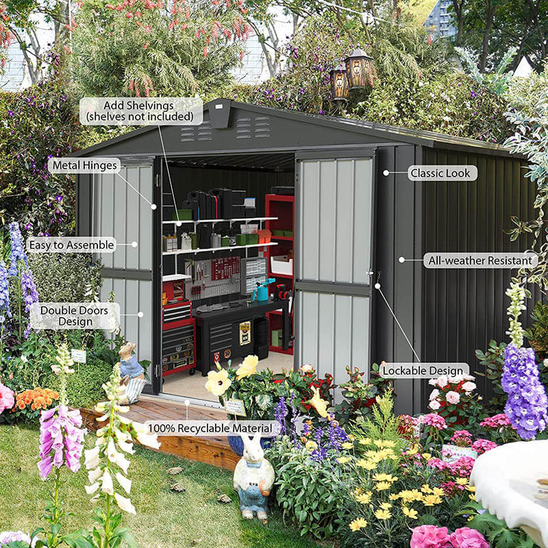 Domi Outdoor Living storage shed#size_9.3'x7.6'