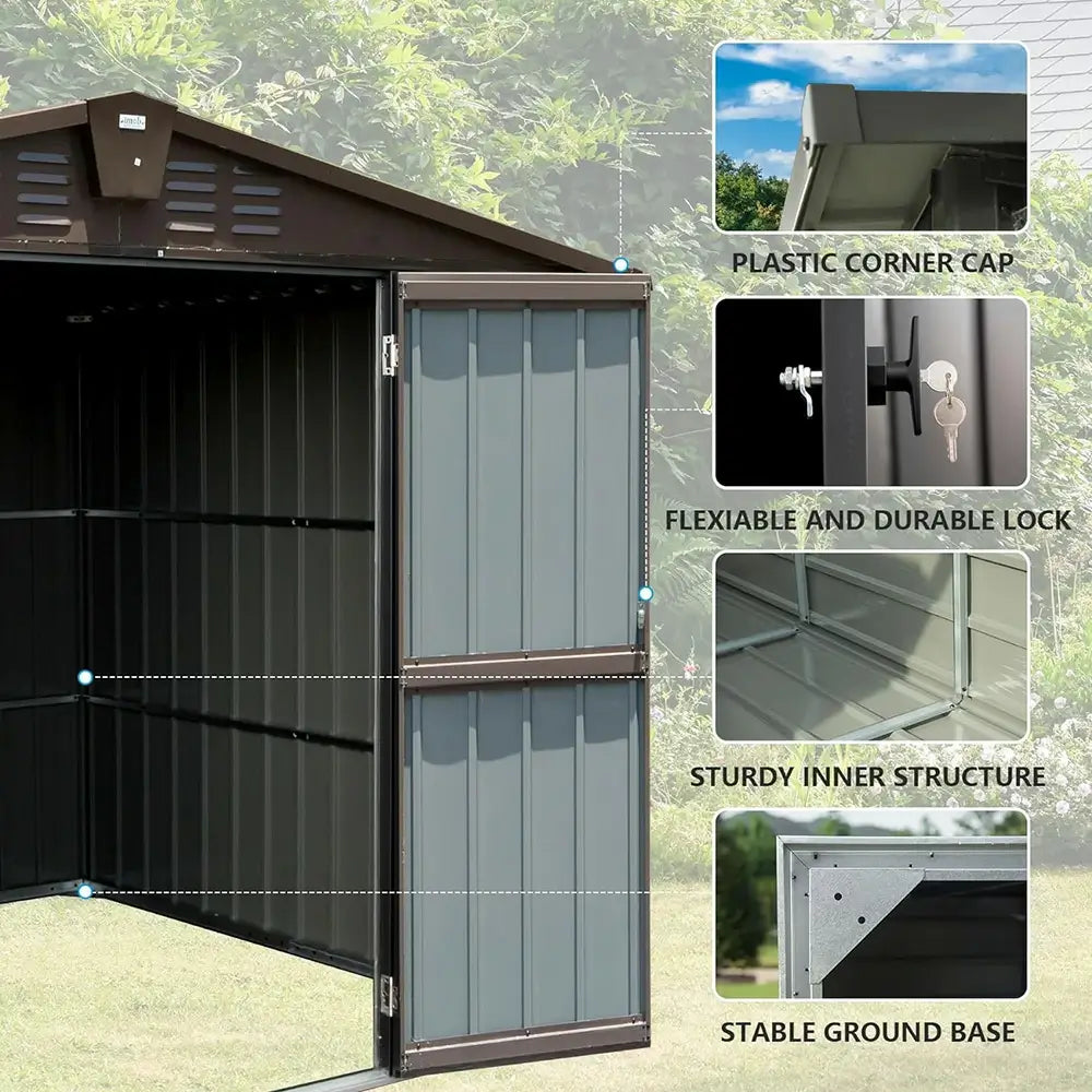 Domi Outdoor Living storage shed#size_7.6'x6'