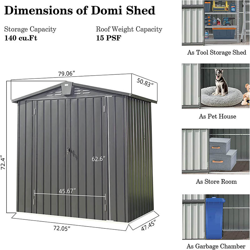 Domi Outdoor Living storage shed#size_6'x4'