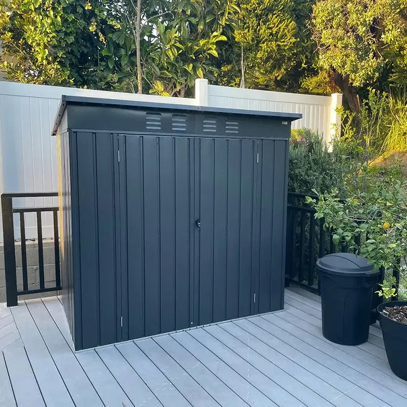 Shed Exploding From Front Domi Sloping Roof Storage Shed Garden Tool Storage Room