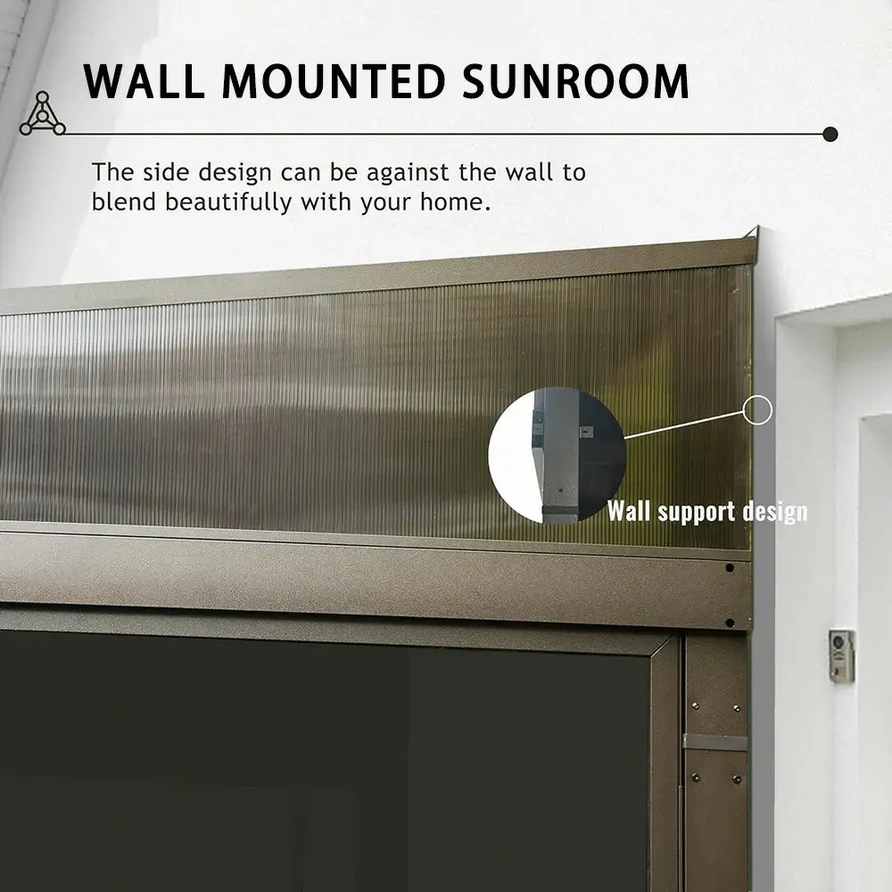 Domi Outdoor Living wall mounted sunroom#size_12' x 14'