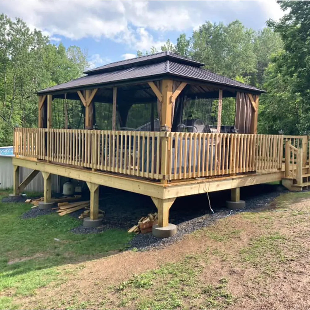 Domi Outdoor Living wood gazebo#size_12' x 20'