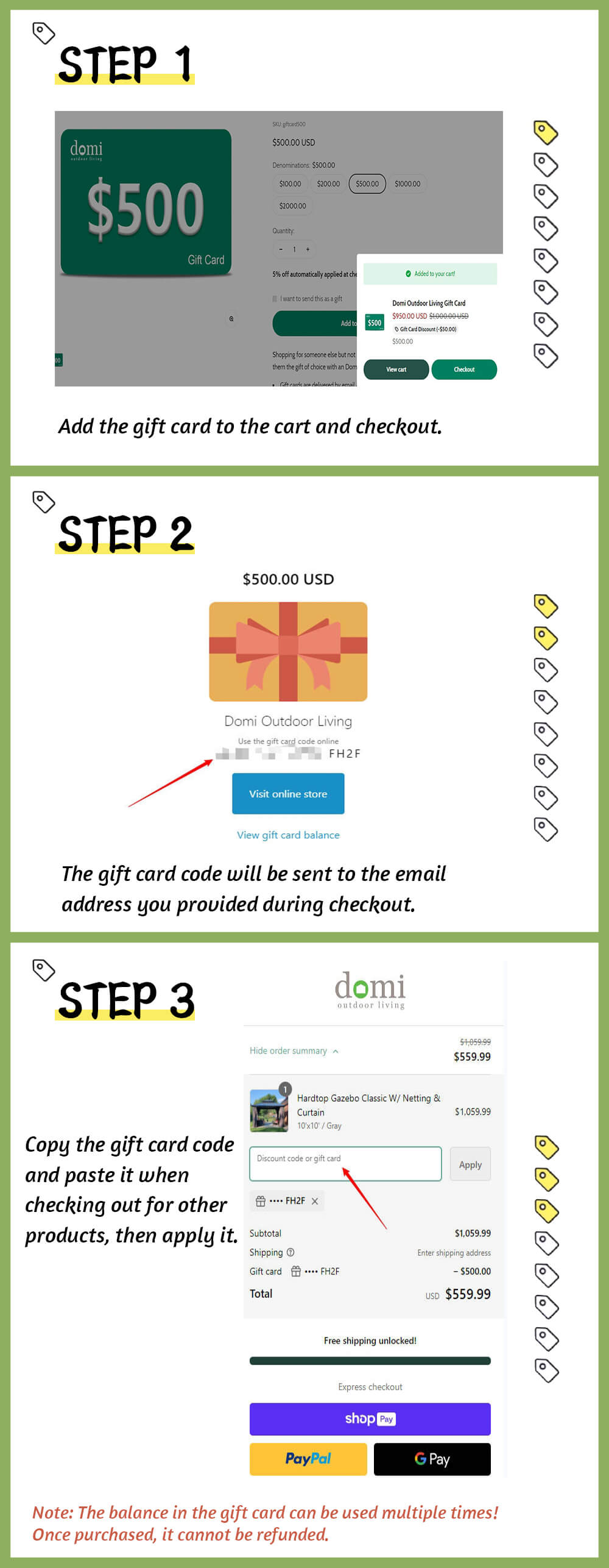Domi Outdoor Living Gift Card