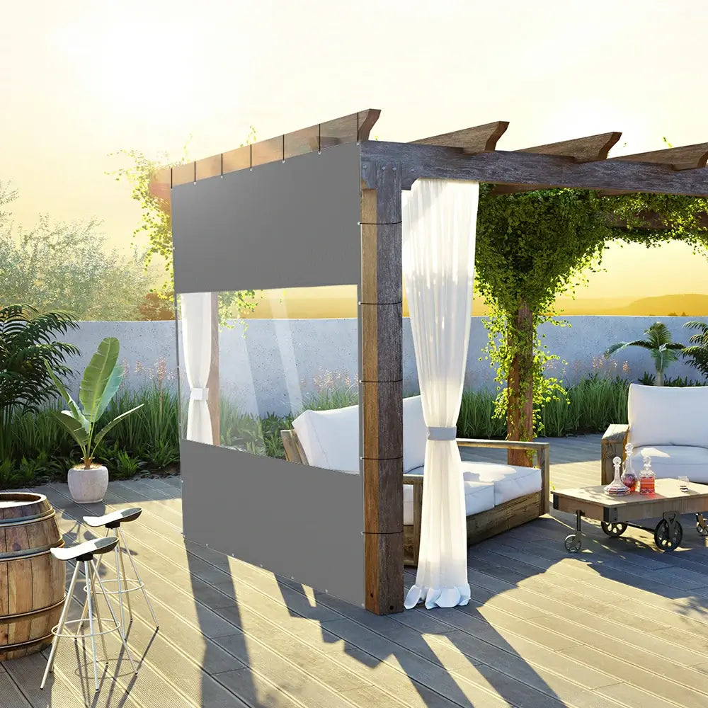 Domi Outdoor Living Outdoor Curtains#Size_7'W×10'H