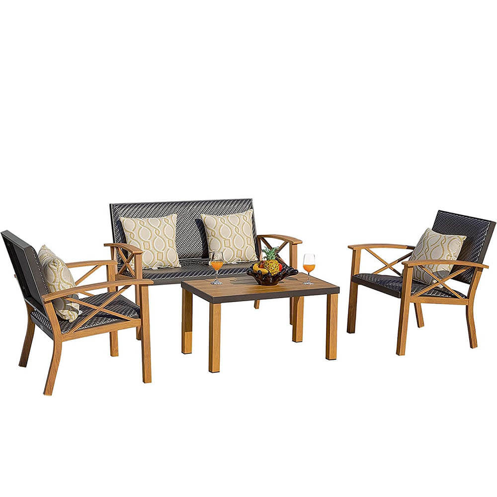 Domioutdoorliving 4 Pieces Outdoor Bistro Set