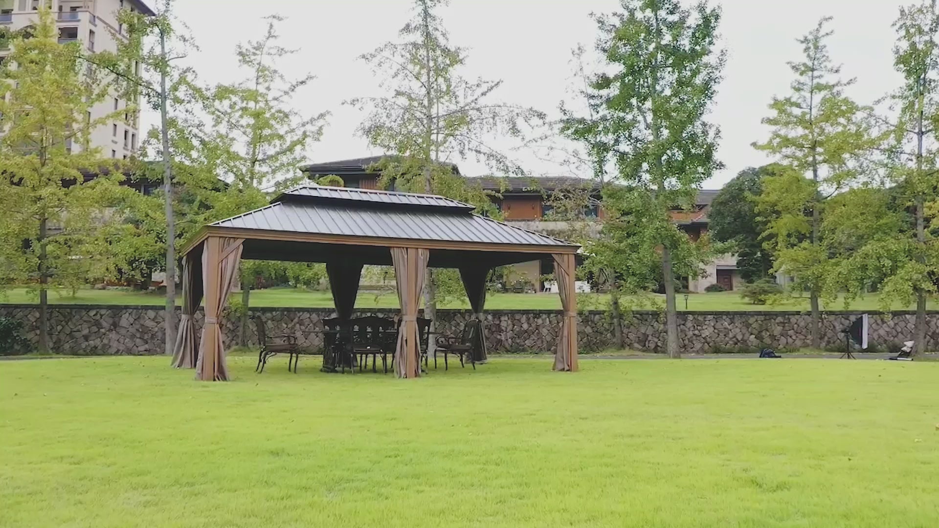 Domi Outdoor Living Hardtop Gazebo#size_12'x20'